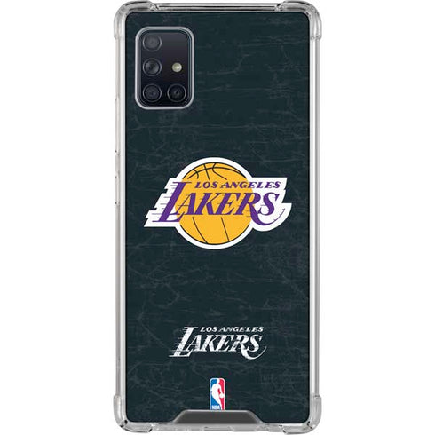 NBA Los Angeles Lakers Black Primary Logo Galaxy A51 5G Clear Case