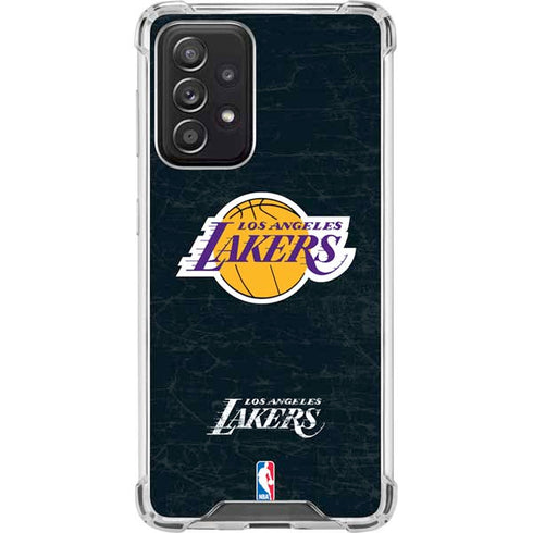 NBA Los Angeles Lakers Black Primary Logo Galaxy A52 5G Clear Case