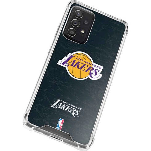 NBA Los Angeles Lakers Black Primary Logo Galaxy A52 5G Clear Case