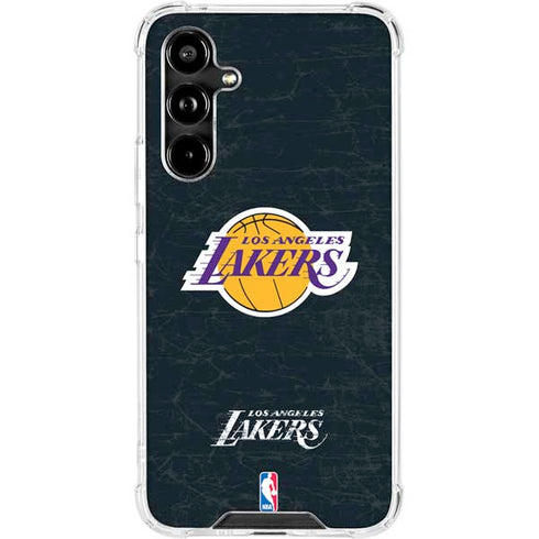 NBA Los Angeles Lakers Black Primary Logo Galaxy A54 5G Clear Case