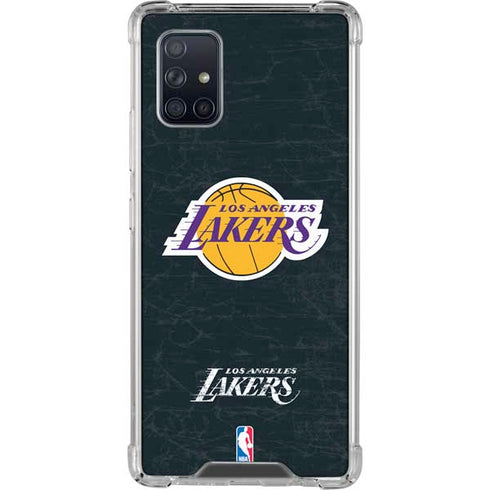NBA Los Angeles Lakers Black Primary Logo Galaxy A71 5G Clear Case