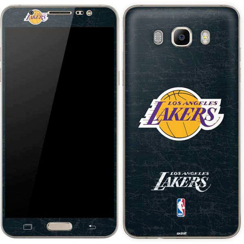 NBA Los Angeles Lakers Black Primary Logo Galaxy J7 Skin