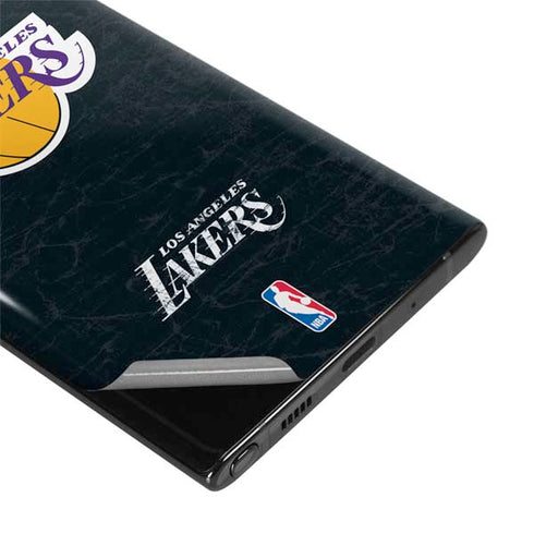 NBA Los Angeles Lakers Black Primary Logo Galaxy Note 10 Plus Skin