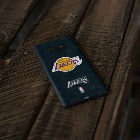 NBA Los Angeles Lakers Black Primary Logo Galaxy Note 9 Skin