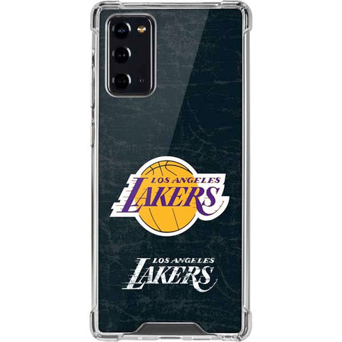NBA Los Angeles Lakers Black Primary Logo Galaxy Note20 5G Clear Case