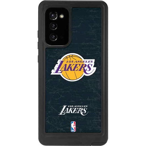 NBA Los Angeles Lakers Black Primary Logo Galaxy Note20 5G Waterproof Case