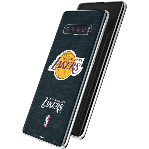 NBA Los Angeles Lakers Black Primary Logo Galaxy S10 Plus Skin