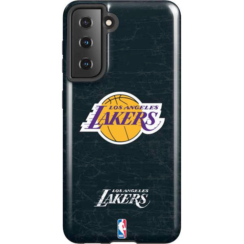 NBA Los Angeles Lakers Black Primary Logo Galaxy S21 5G Pro Case