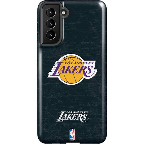 NBA Los Angeles Lakers Black Primary Logo Galaxy S21 FE Pro Case