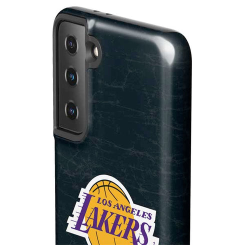 NBA Los Angeles Lakers Black Primary Logo Galaxy S21 FE Pro Case