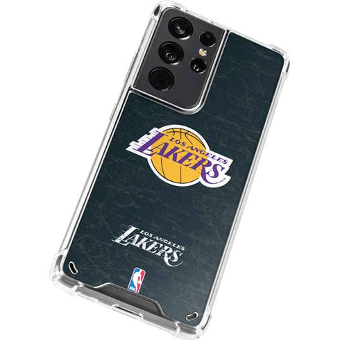 NBA Los Angeles Lakers Black Primary Logo Galaxy S21 Ultra 5G Clear Case