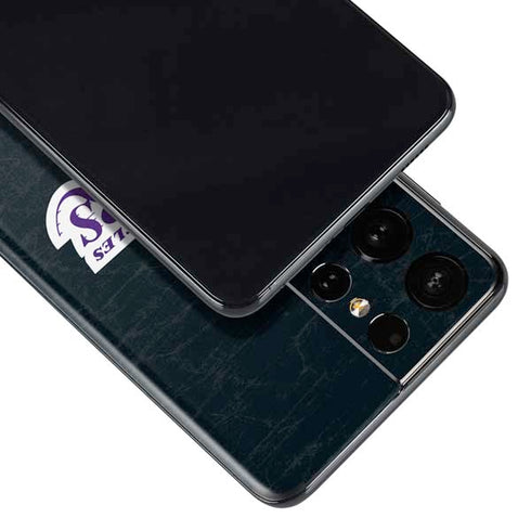 NBA Los Angeles Lakers Black Primary Logo Galaxy S21 Ultra 5G Skin