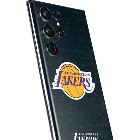NBA Los Angeles Lakers Black Primary Logo Galaxy S22 Ultra Skin