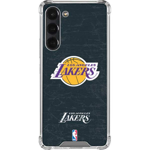 NBA Los Angeles Lakers Black Primary Logo Galaxy S23 Plus Clear Case