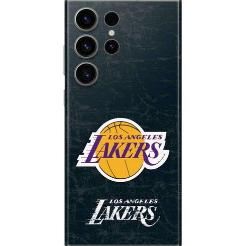 NBA Los Angeles Lakers Black Primary Logo Galaxy S23 Ultra Skin