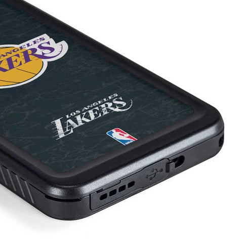 NBA Los Angeles Lakers Black Primary Logo Galaxy S23 Waterproof Case