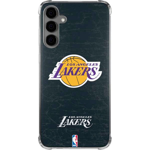 NBA Los Angeles Lakers Black Primary Logo Galaxy S24 Plus Clear Case