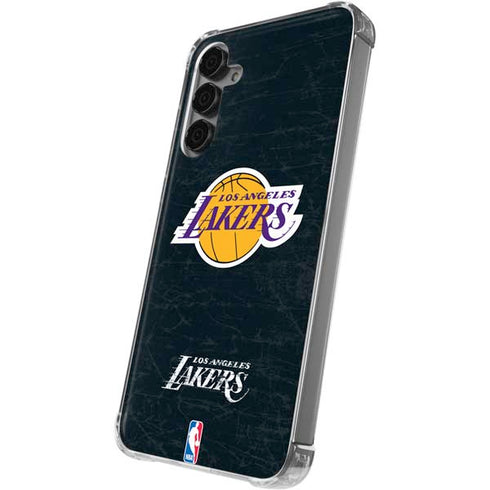 NBA Los Angeles Lakers Black Primary Logo Galaxy S24 Plus Clear Case