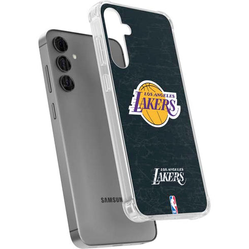 NBA Los Angeles Lakers Black Primary Logo Galaxy S24 Plus Clear Case