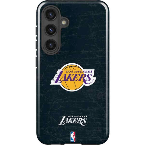 NBA Los Angeles Lakers Black Primary Logo Galaxy S24 Plus Impact Case