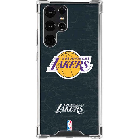 NBA Los Angeles Lakers Black Primary Logo Galaxy S24 Ultra Clear Case