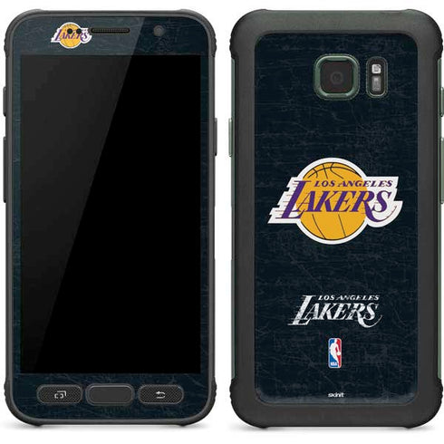 NBA Los Angeles Lakers Black Primary Logo Galaxy S7 Active Skin