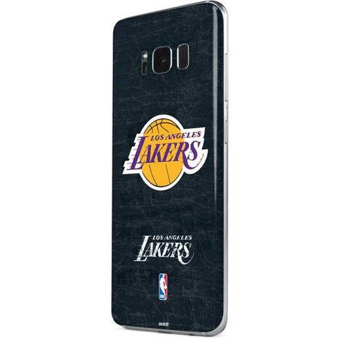 NBA Los Angeles Lakers Black Primary Logo Galaxy S8 Skin