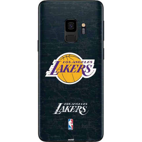 NBA Los Angeles Lakers Black Primary Logo Galaxy S9 Skin