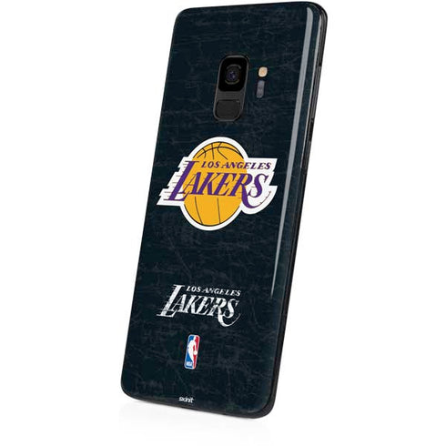 NBA Los Angeles Lakers Black Primary Logo Galaxy S9 Skin