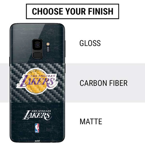 NBA Los Angeles Lakers Black Primary Logo Galaxy S9 Skin