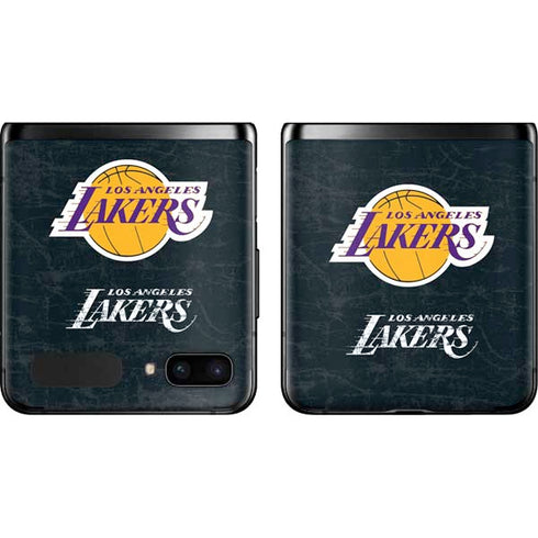 NBA Los Angeles Lakers Black Primary Logo Galaxy Z Flip Skin