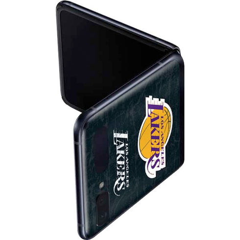 NBA Los Angeles Lakers Black Primary Logo Galaxy Z Flip Skin