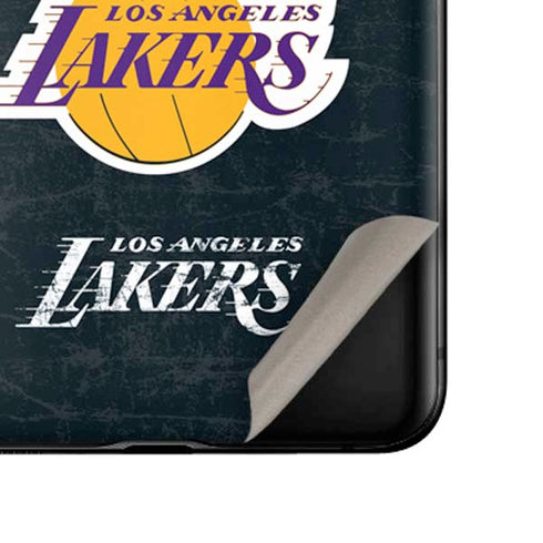 NBA Los Angeles Lakers Black Primary Logo Galaxy Z Flip Skin