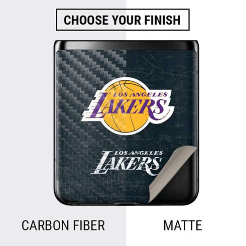 NBA Los Angeles Lakers Black Primary Logo Galaxy Z Flip Skin