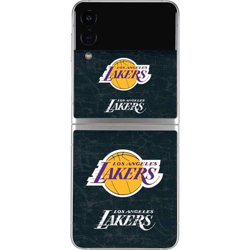 NBA Los Angeles Lakers Black Primary Logo Galaxy Z Flip3 5G Skin