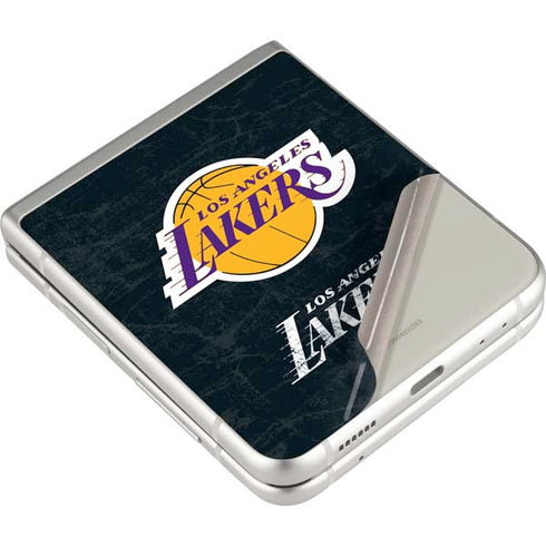 NBA Los Angeles Lakers Black Primary Logo Galaxy Z Flip3 5G Skin