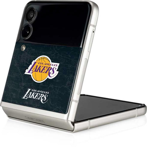 NBA Los Angeles Lakers Black Primary Logo Galaxy Z Flip3 5G Skin