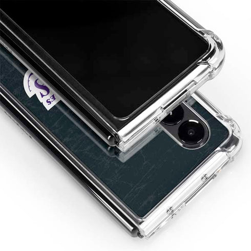 NBA Los Angeles Lakers Black Primary Logo Galaxy Z Fold4 5G Clear Case