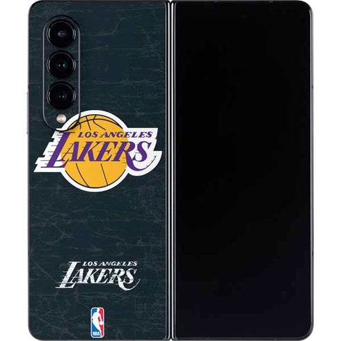 NBA Los Angeles Lakers Black Primary Logo Galaxy Z Fold4 5G Skin