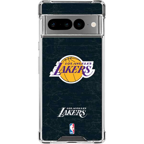 NBA Los Angeles Lakers Black Primary Logo Google Pixel 7 Pro Clear Case