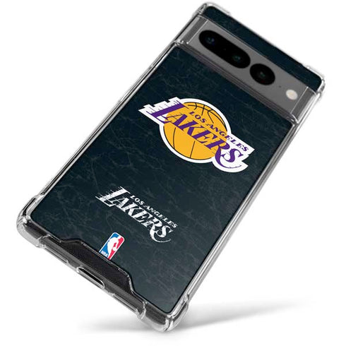 NBA Los Angeles Lakers Black Primary Logo Google Pixel 7 Pro Clear Case