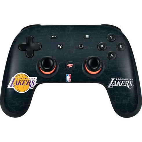 NBA Los Angeles Lakers Black Primary Logo Google Stadia Controller Skin