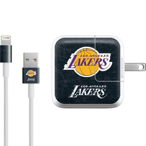 NBA Los Angeles Lakers Black Primary Logo iPad Charger (10W USB) Skin
