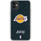 NBA Los Angeles Lakers Black Primary Logo iPhone 11 Clear Case