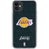NBA Los Angeles Lakers Black Primary Logo iPhone 11 Clear Case