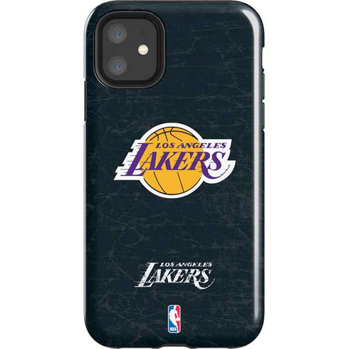 NBA Los Angeles Lakers Black Primary Logo iPhone 11 Impact Case