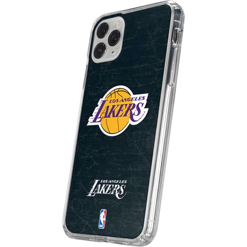 NBA Los Angeles Lakers Black Primary Logo iPhone 11 Pro Clear Case