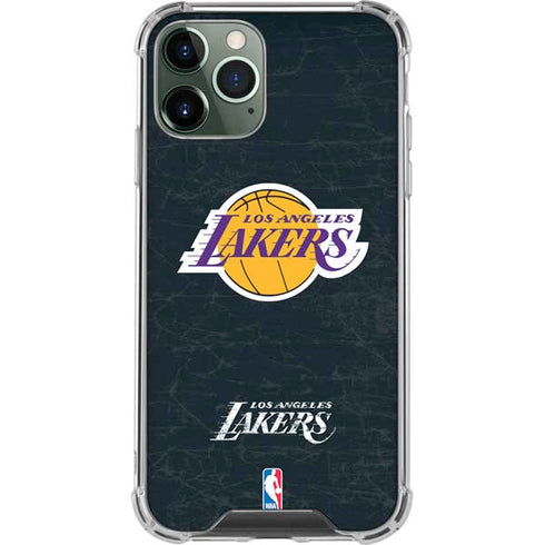NBA Los Angeles Lakers Black Primary Logo iPhone 11 Pro Max Clear Case