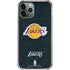 NBA Los Angeles Lakers Black Primary Logo iPhone 11 Pro Max Clear Case