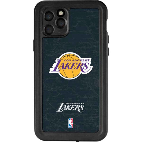 NBA Los Angeles Lakers Black Primary Logo iPhone 11 Pro Waterproof Case